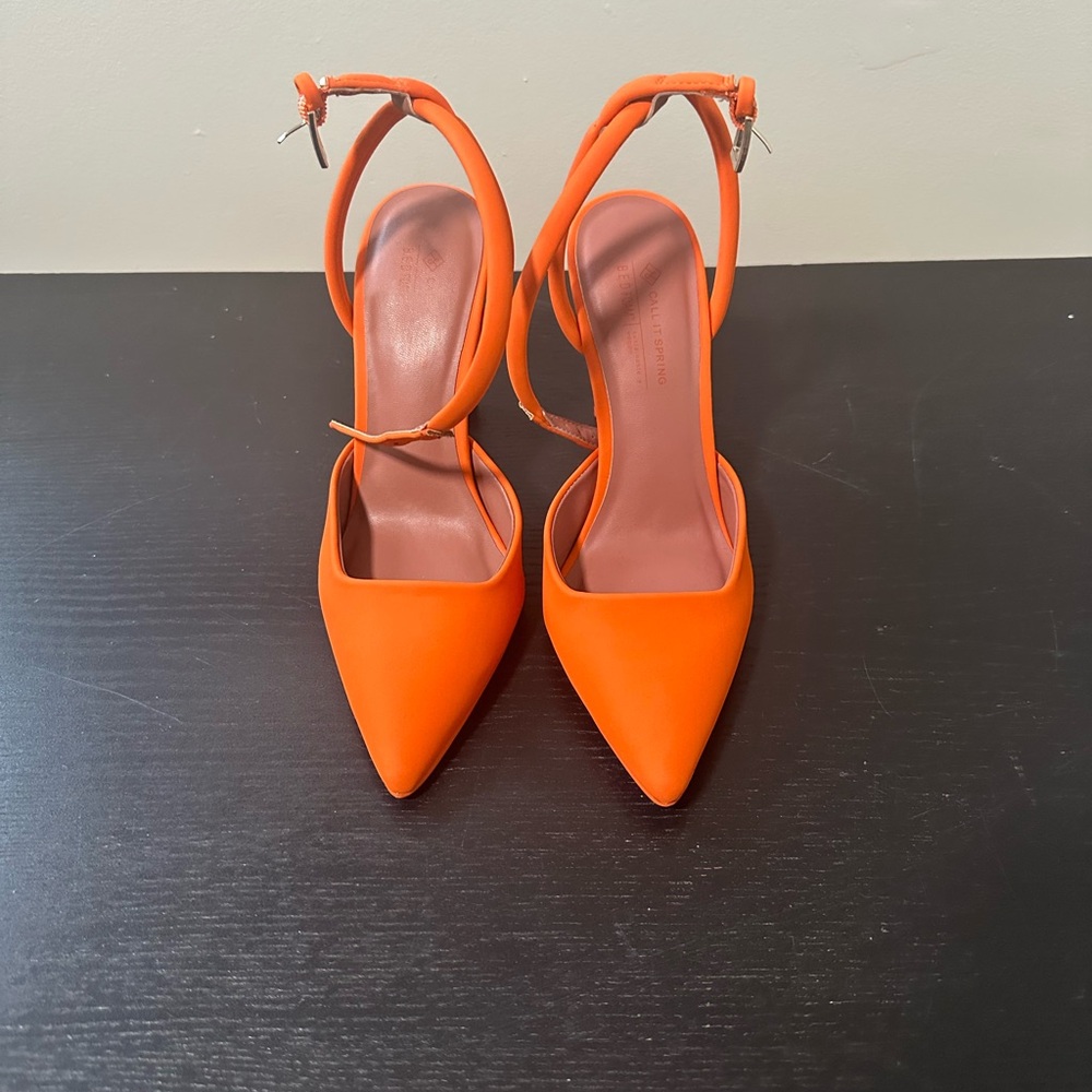 Call it Spring Orange heels